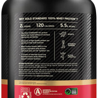 Optimum Nutrition Gold Standard 100% Whey Protein Powder, Double Rich Chocolate, 5 Pound