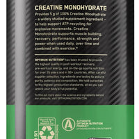 Optimum Nutrition Micronized Creatine Monohydrate Powder, Unflavored, 120 Servings, 600 Grams