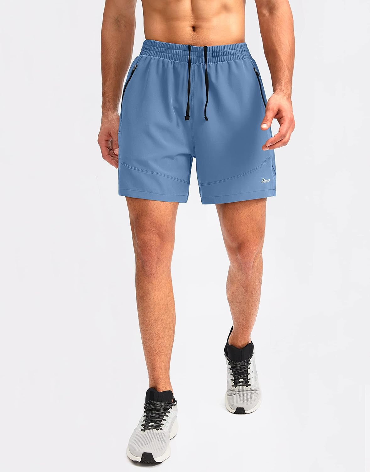 Men'S Workout Running Shorts 7"/5"/9" Lightweight Gym Athletic Shorts for Men with Zipper Pockets