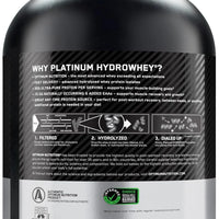 Optimum Nutrition Platinum Hydrowhey Protein Powder, 100% Hydrolyzed Whey Protein Isolate Powder, Flavor: Turbo Chocolate, 40 Servings, 3.61 Pounds (Packaging May Vary)