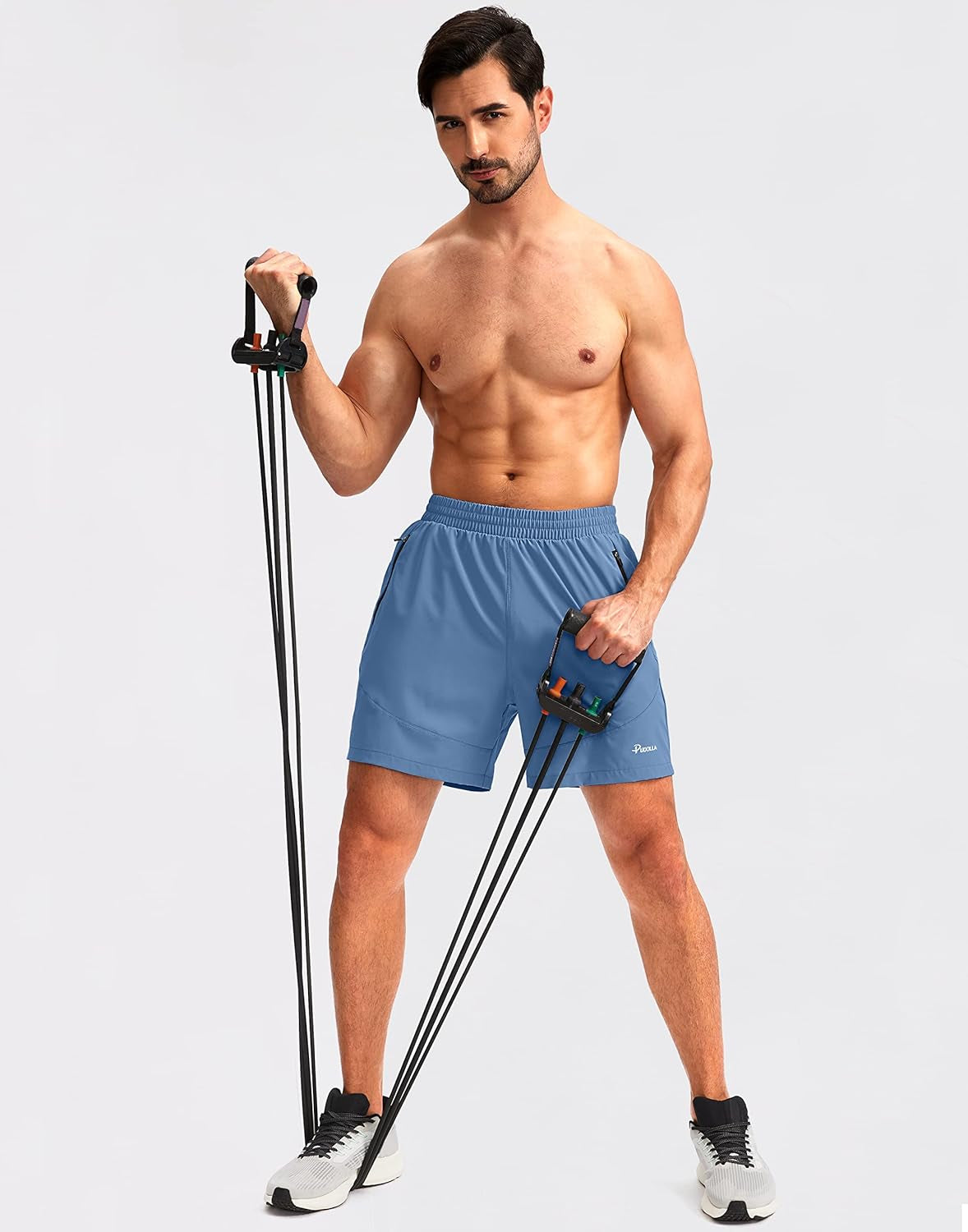 Men'S Workout Running Shorts 7"/5"/9" Lightweight Gym Athletic Shorts for Men with Zipper Pockets