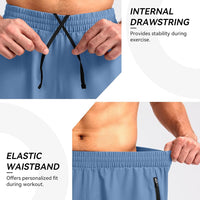 Men'S Workout Running Shorts 7"/5"/9" Lightweight Gym Athletic Shorts for Men with Zipper Pockets