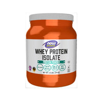 NOW Foods Sports Nutrition, Whey Protein Isolate, 25 G with Bcaas, Unflavored Powder, 1.2-Pound