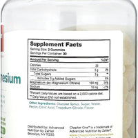 Chapter One Magnesium Gummies - Supports Calm for Kids - Chewable Magnesium Supplement Gummies to Support Muscle Function - Kosher, Dairy-Free & Gluten-Free - Apple, 60 Count